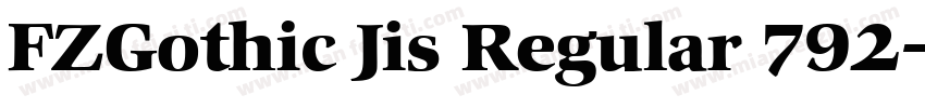 FZGothic Jis Regular 792字体转换
